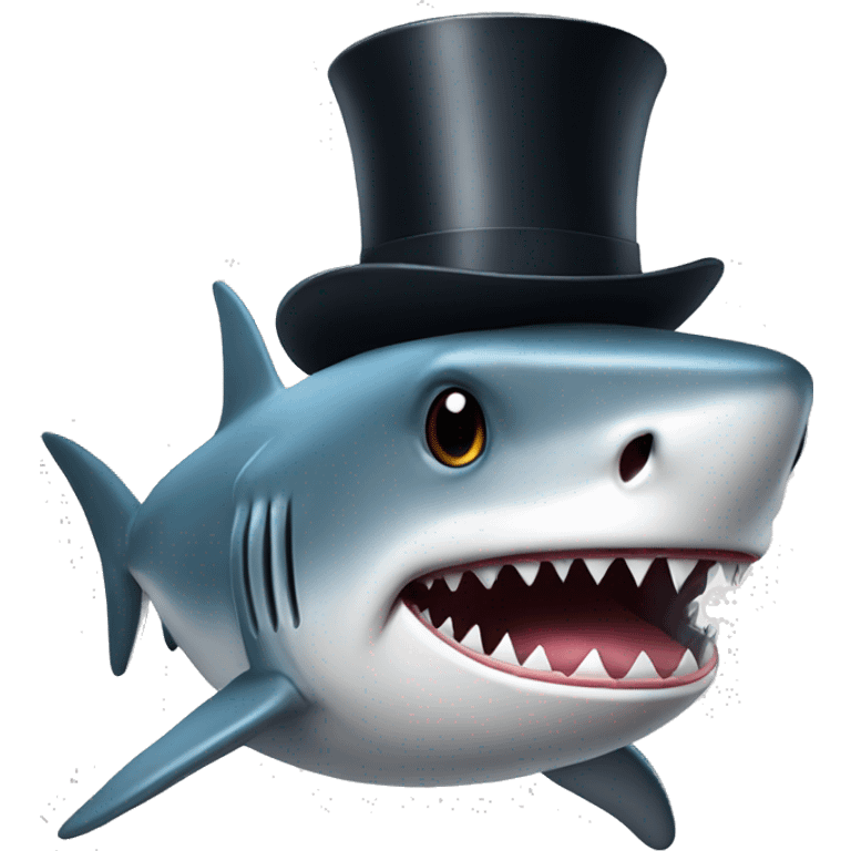 shark with a tophat emoji