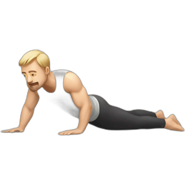 white men doing plank emoji