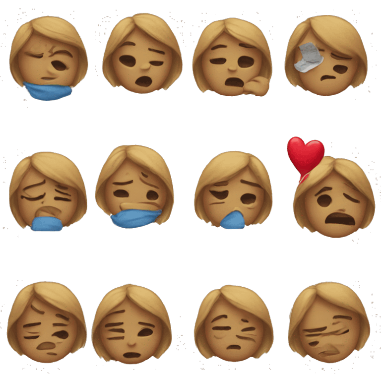 Emoji showing love and sadness  emoji