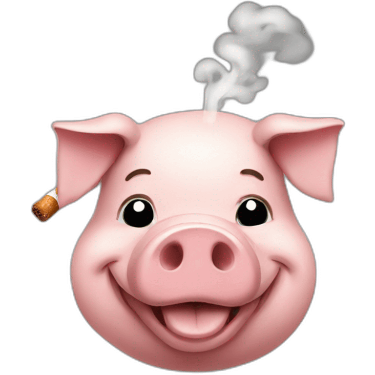 Smoking pig emoji