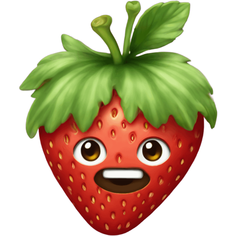 Strawberry saturn emoji