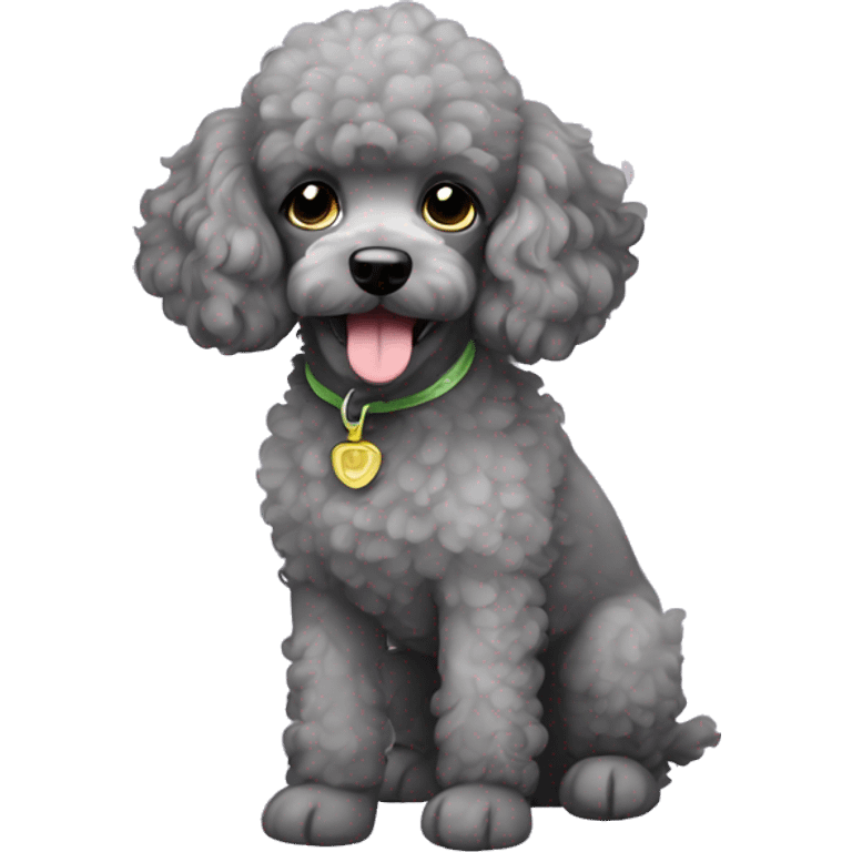 Grey poodle puppy emoji