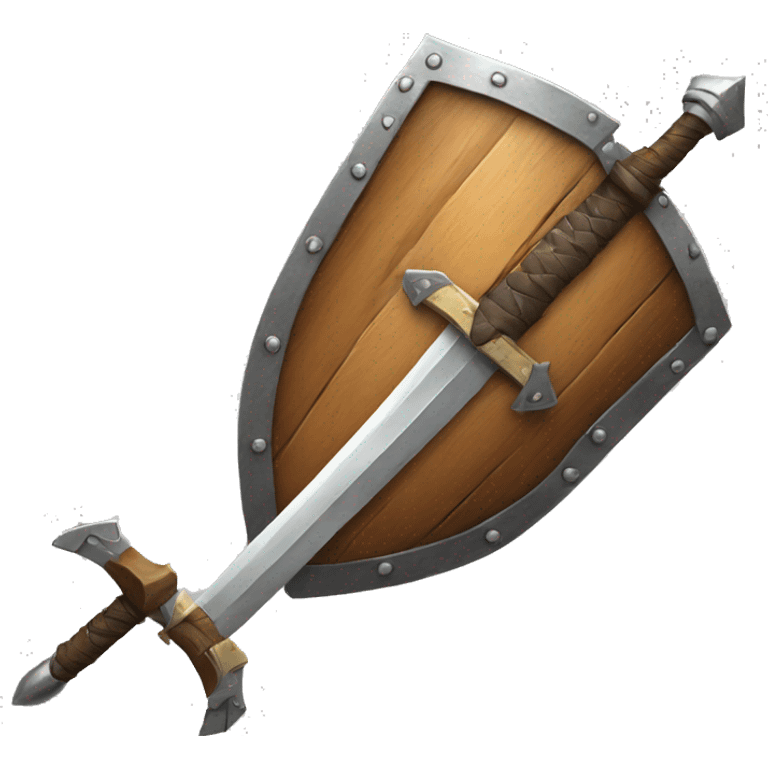 one sword and one shield emoji