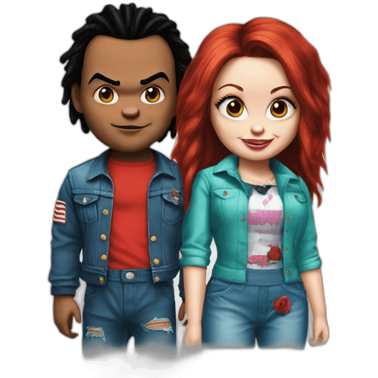 Chucky and Tiffany emoji