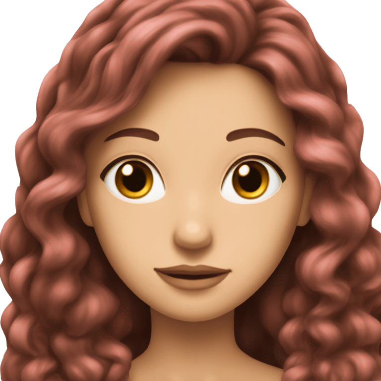 cœur brisé rose brunette rose in long hair emoji