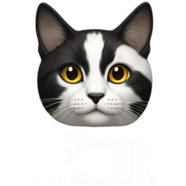 cat white and black emoji