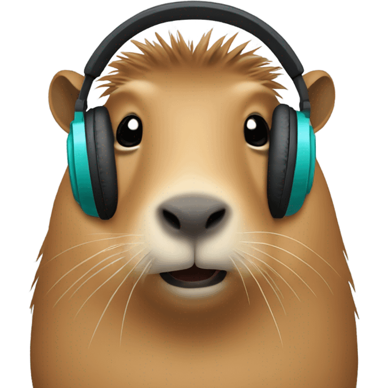 capybara with headphones emoji