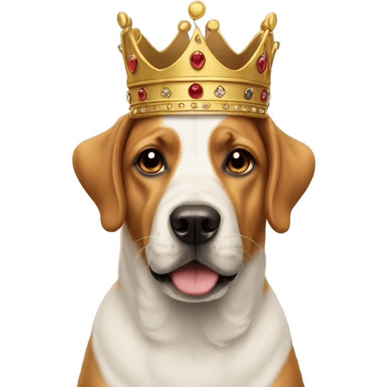 Dog wearing a crown emoji