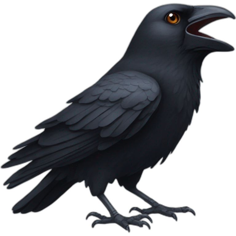 a crow shouting "sh'azat" emoji