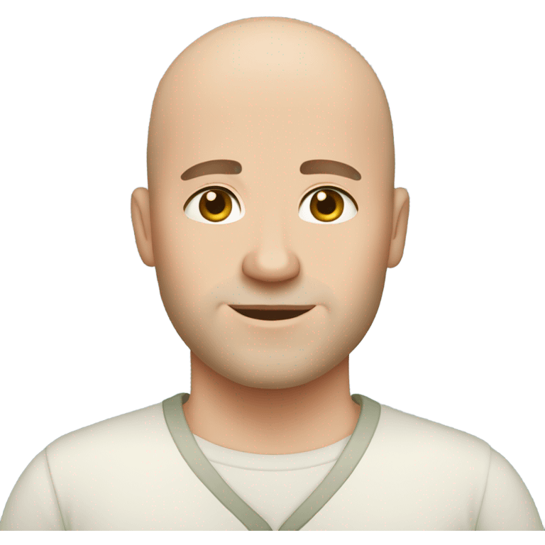 Bald pregnant white man emoji