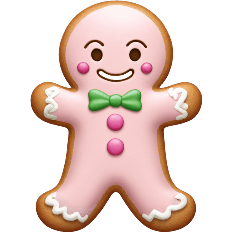 pale pink gingerbread man emoji