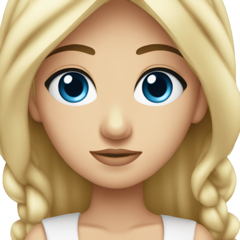 Novia rubia ojos azules emoji