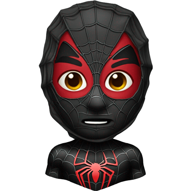 Spiderman black costume  emoji