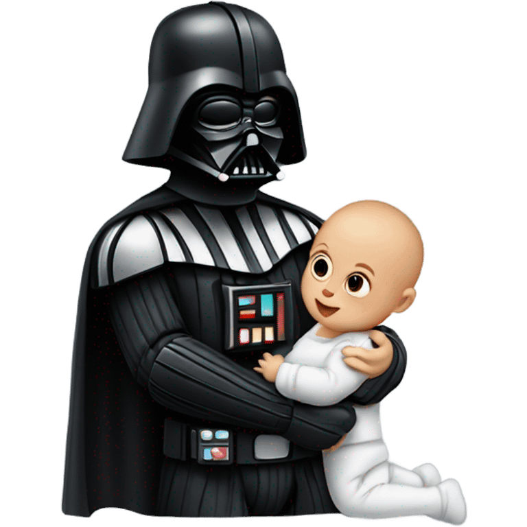 Darth vader with baby emoji