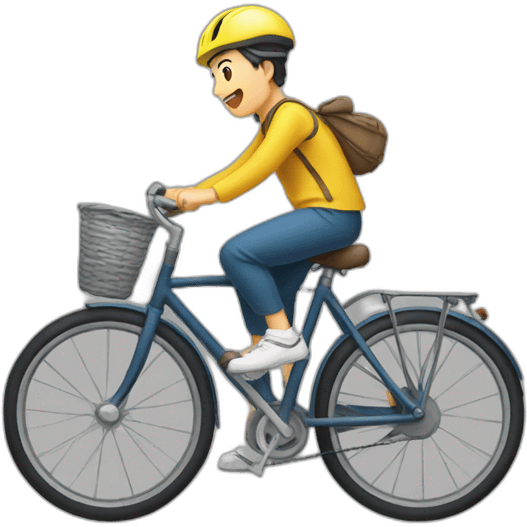 Korean riding bicycle emoji