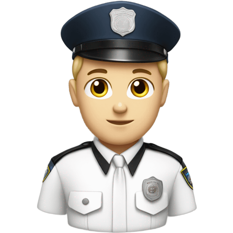 White police boy in uniform emoji