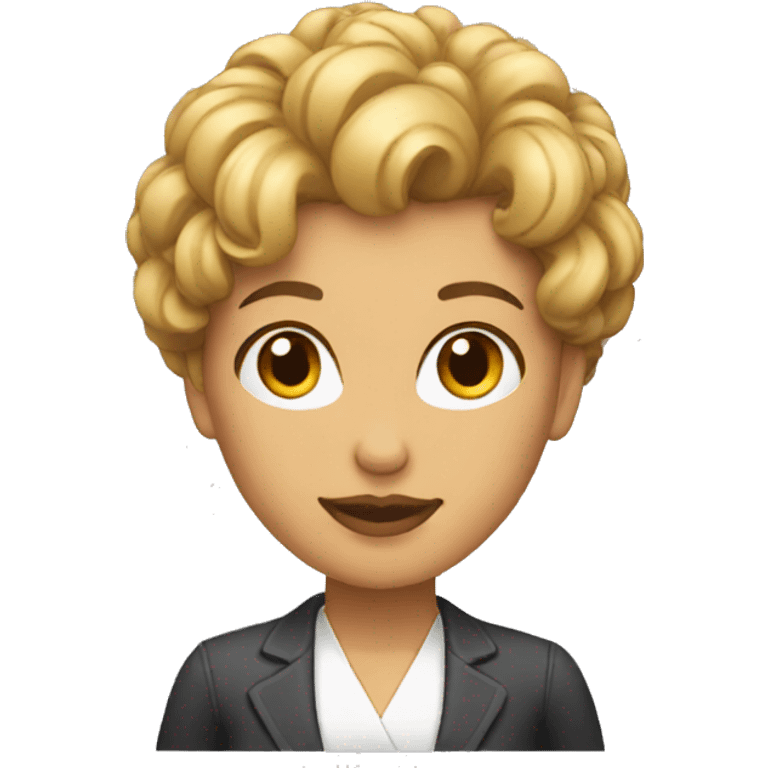 woman with brainds hair style emoji