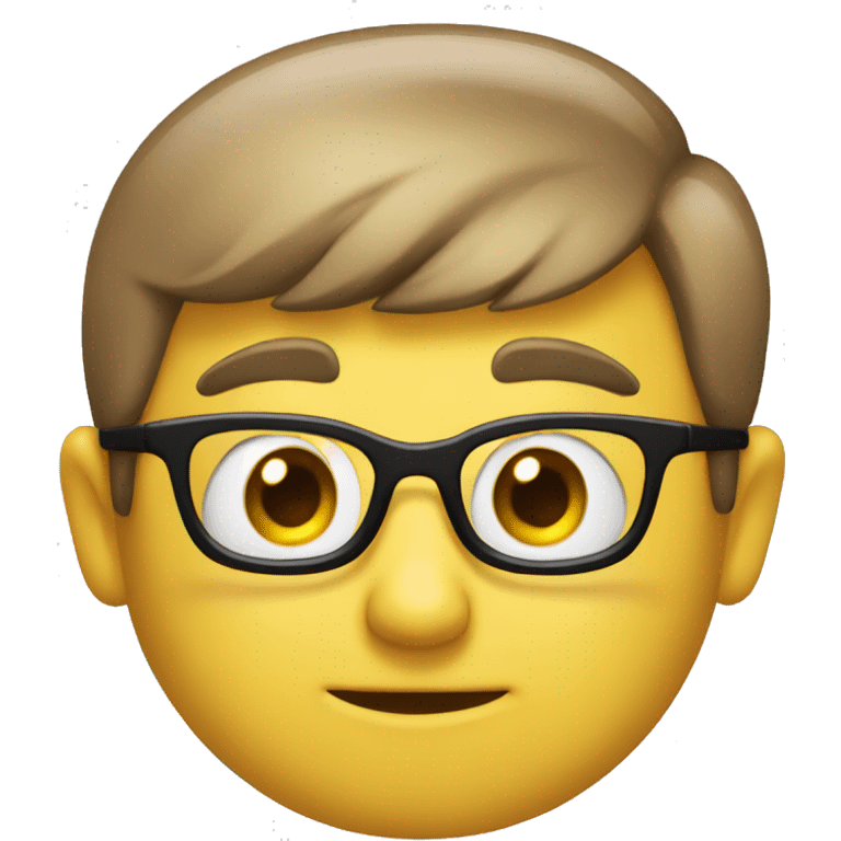 Shy nerd guy emoji