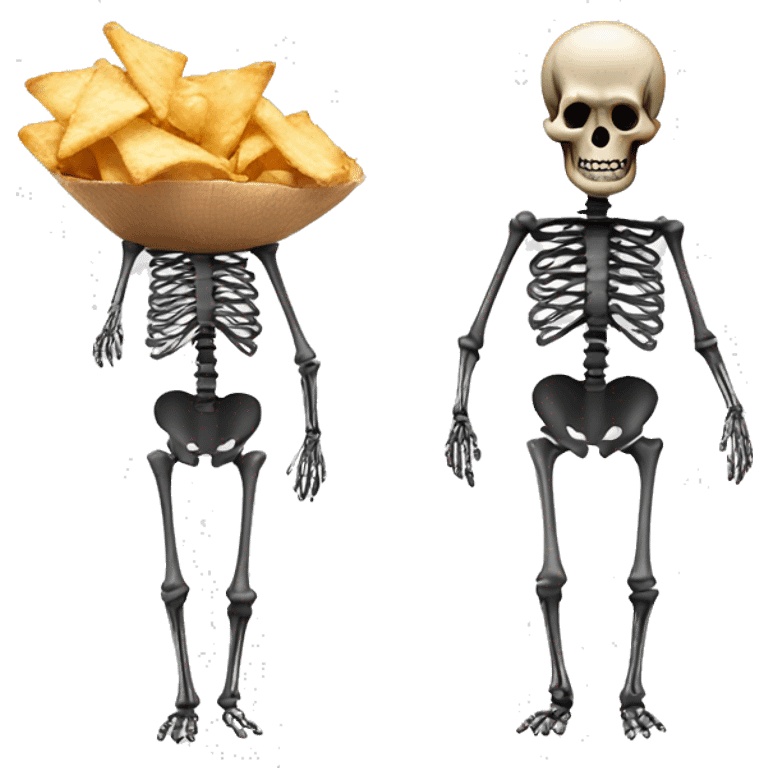 chipsback with a skeleton head emoji