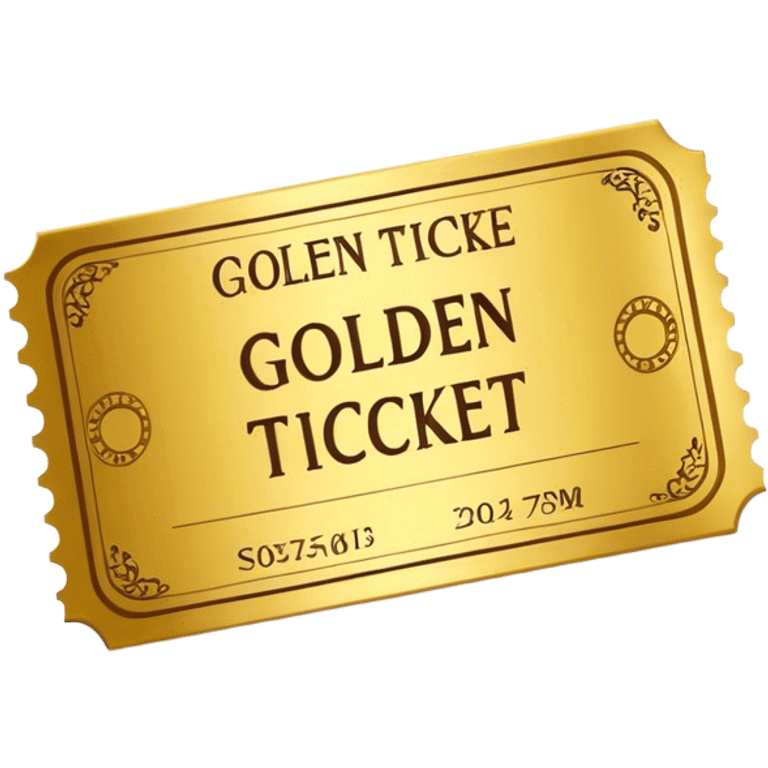 Golden ticket emoji