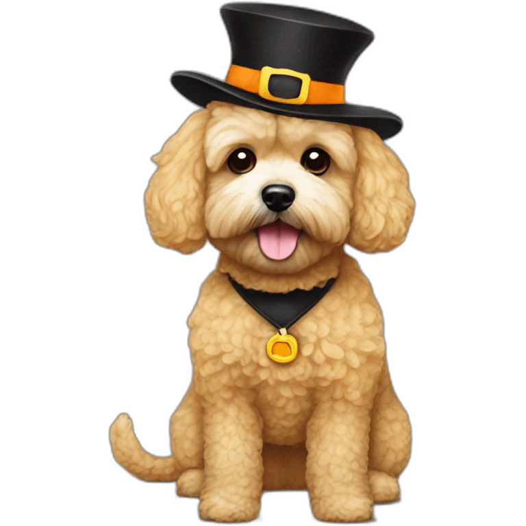 golden maltipoo halloween costume emoji