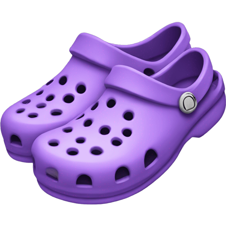 Purple pastel crocs emoji