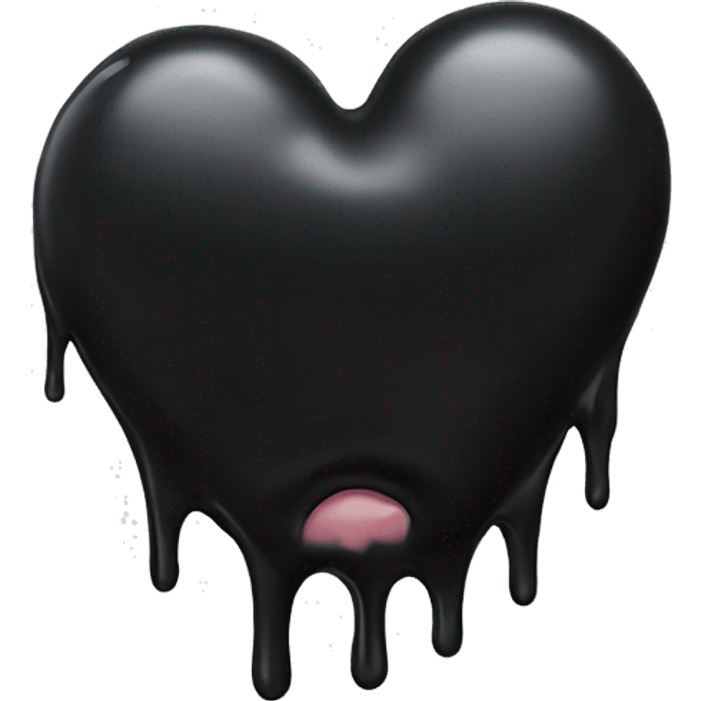 Black melting heart emoji