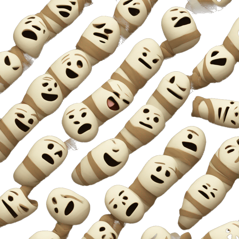 mummies chasing  emoji