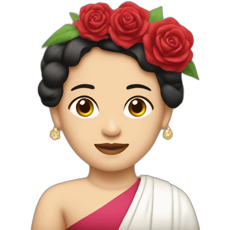 Aung San Su Kyi with rose on her head emoji