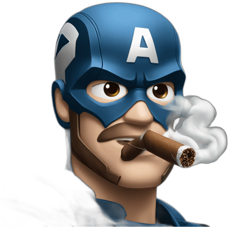 Captain america smoke cigar emoji