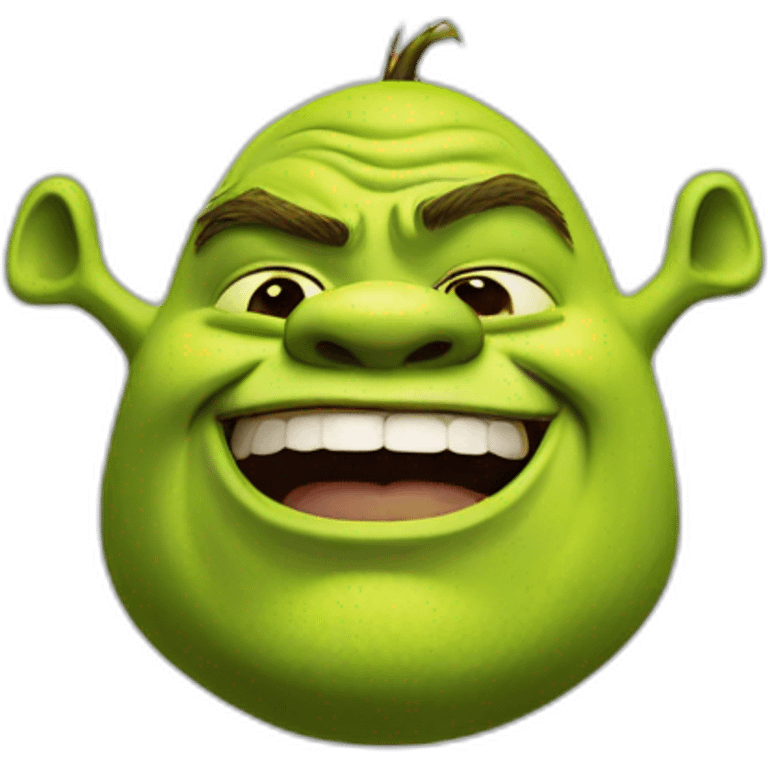 green shrek crying laughing lmao emoji