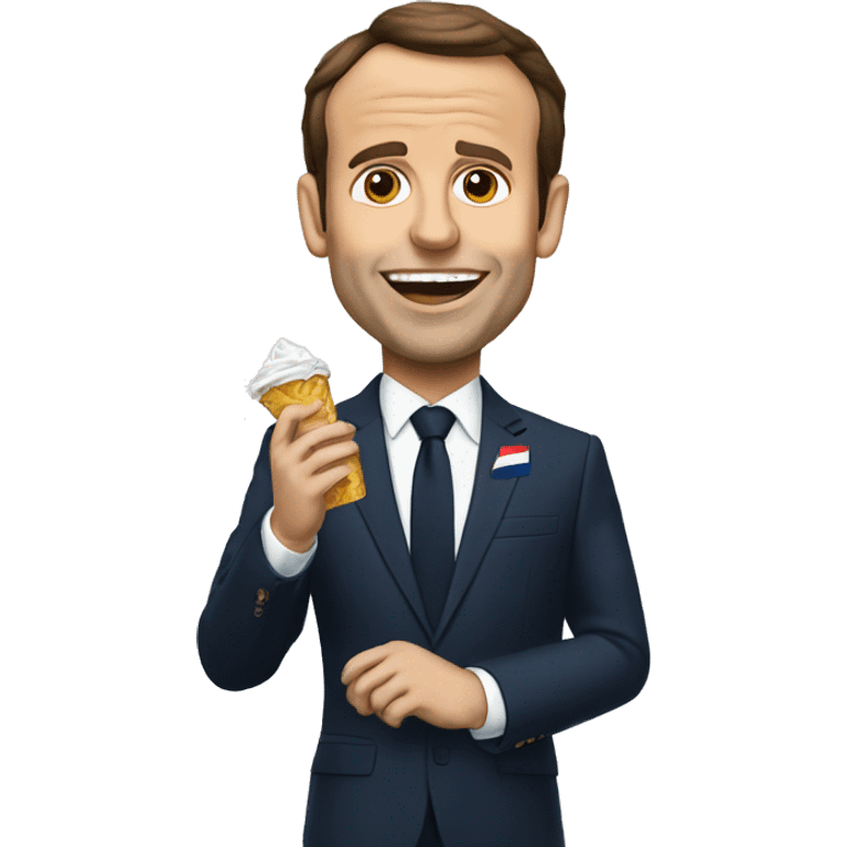 Macron qui chante avec Poutine emoji