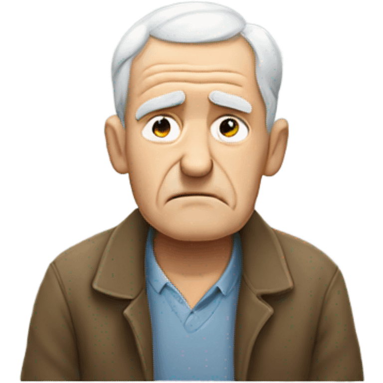 Very depressed old white man emoji