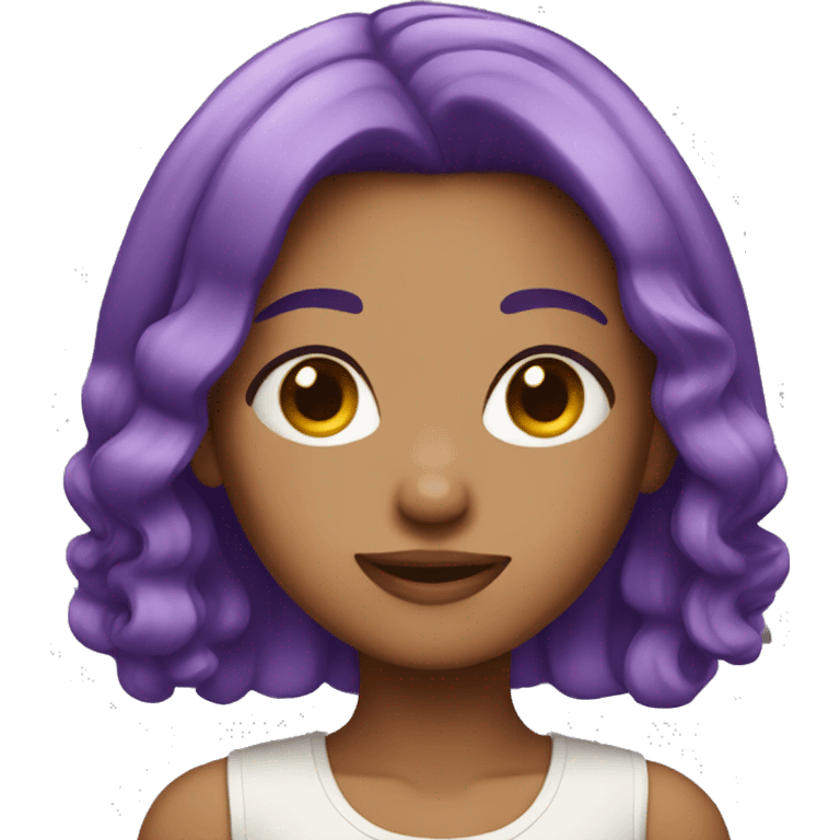 purple hair girl emoji