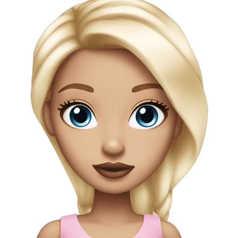 Bratz white skin blond blue eyes light pink lips emoji