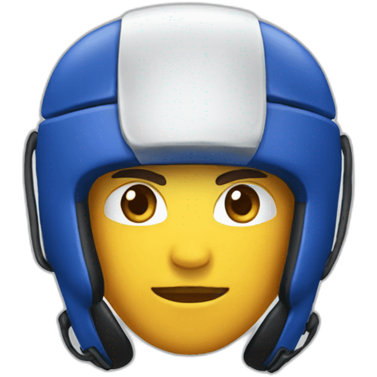 Samsung emoji wearing headgear and preparing for sparring  emoji