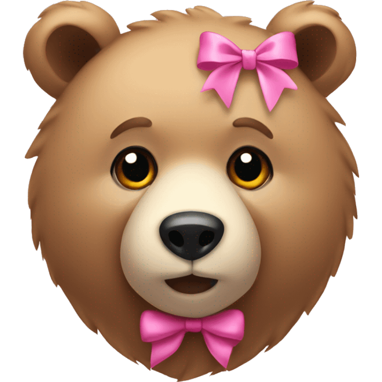 bear with a pink bow emoji