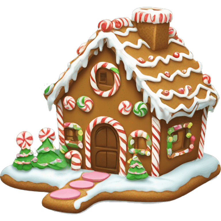 cute gingerbread house emoji