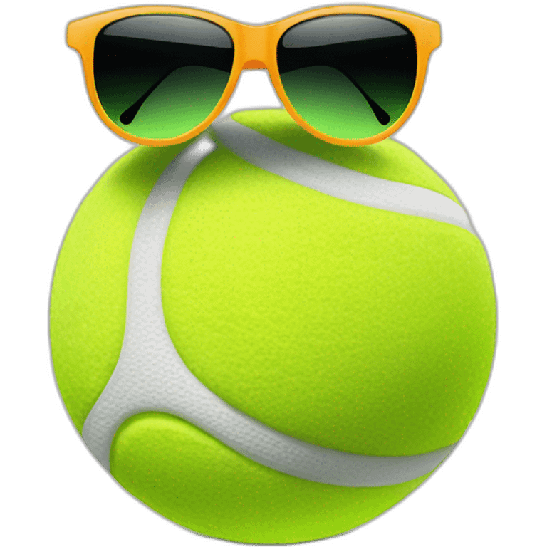 tennis ball in sunglasses emoji