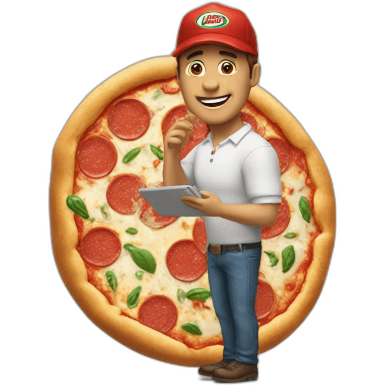 papa johns eating pizza emoji