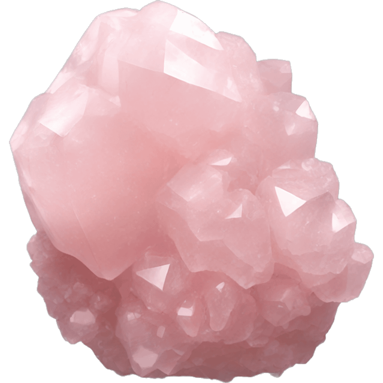 Rose quartz crystal cluster  emoji