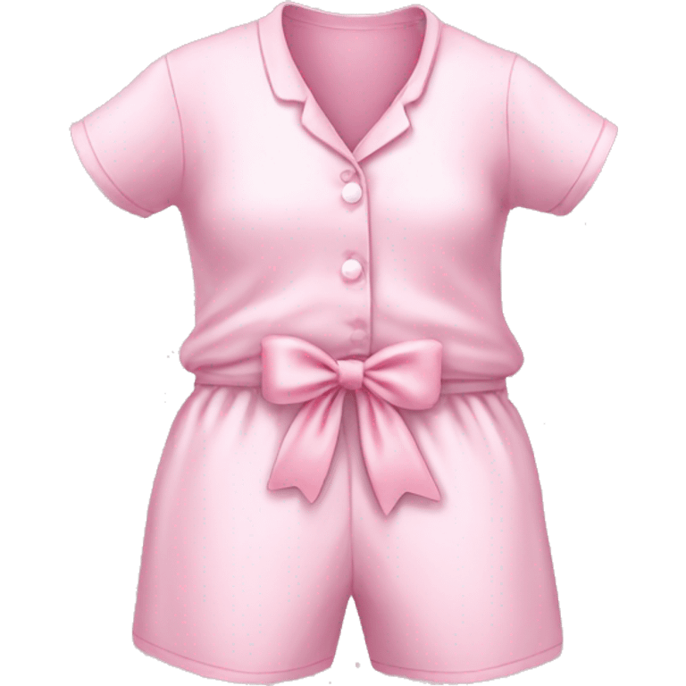 light pink bow pajamas emoji