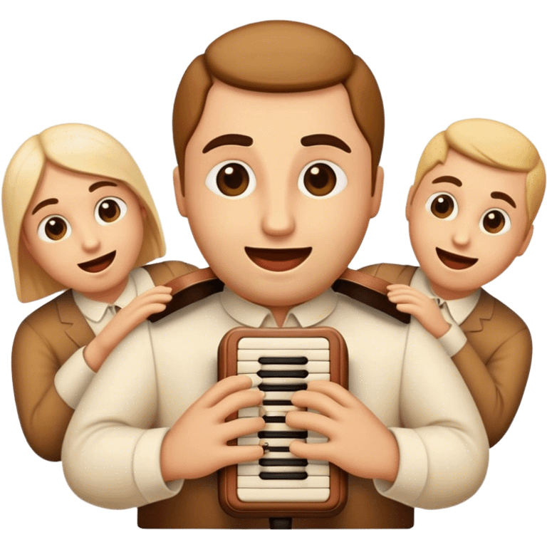 Cinematic Realistic Klapa Music Pop Culture Emoji, depicted with a soulful portrayal of traditional Croatian vocal music rendered with delicate textures and warm, cultural lighting. emoji