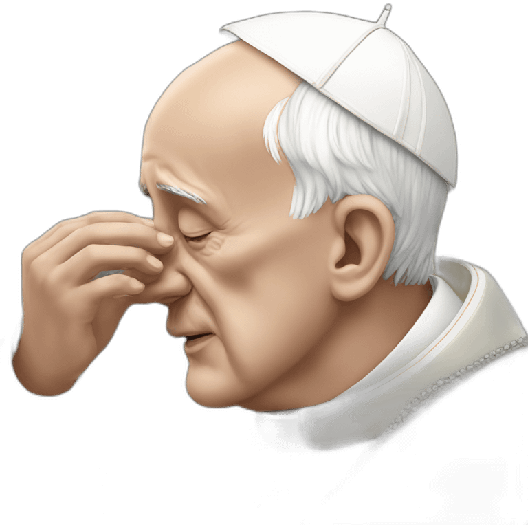 the pope innocently snorting lines emoji