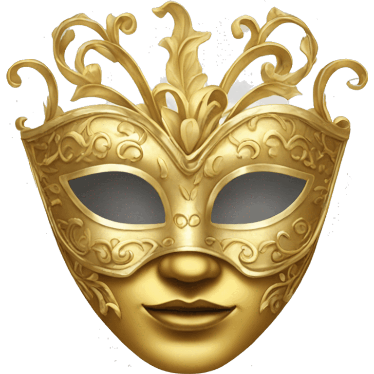 Ornate golden masquerade mask emoji