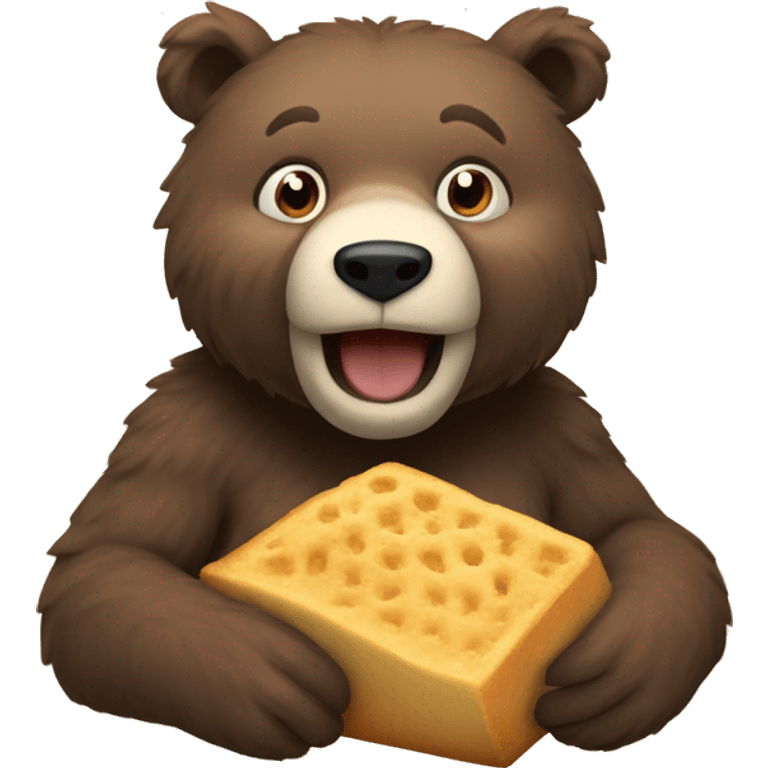 Urso comendo cenoura emoji