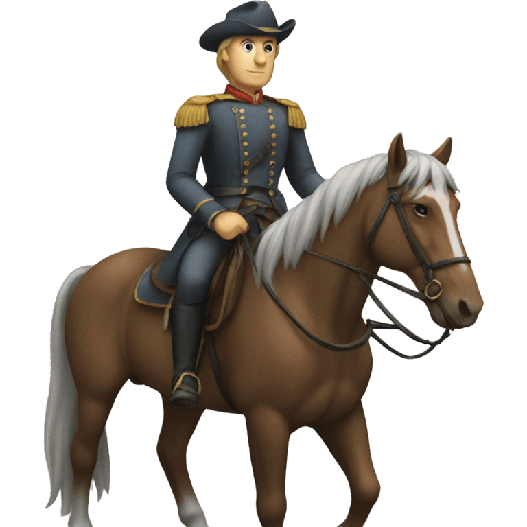 More man on a horse in the war emoji