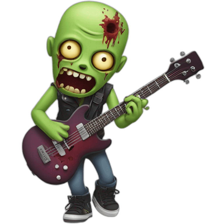 Zombie guitarist emoji