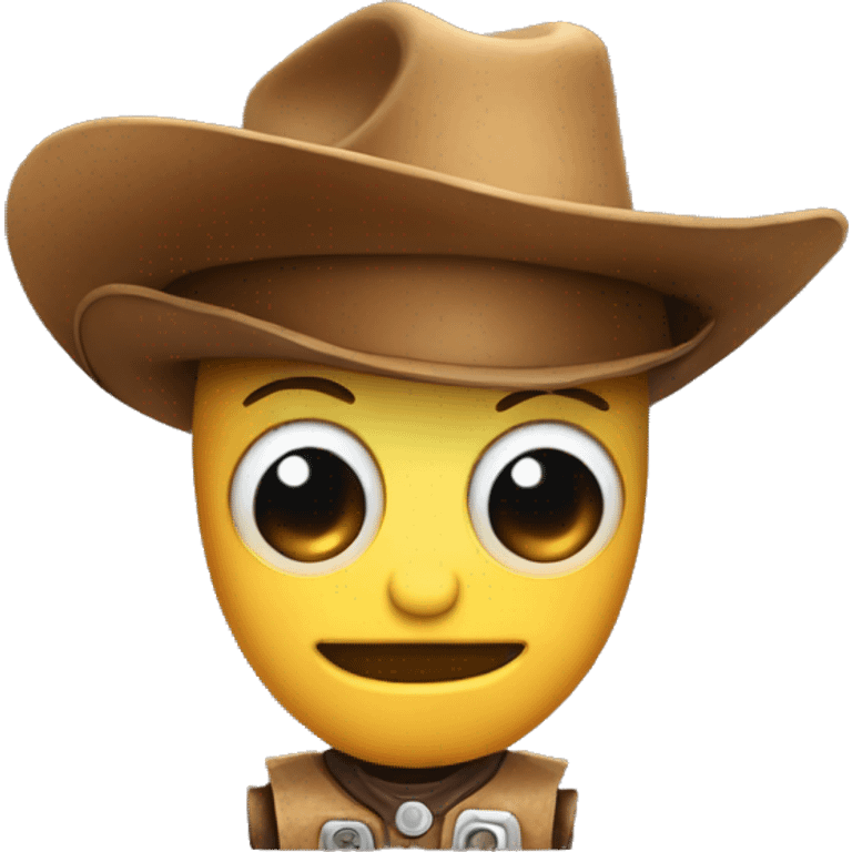 cute robot with a little cowboy hat  emoji