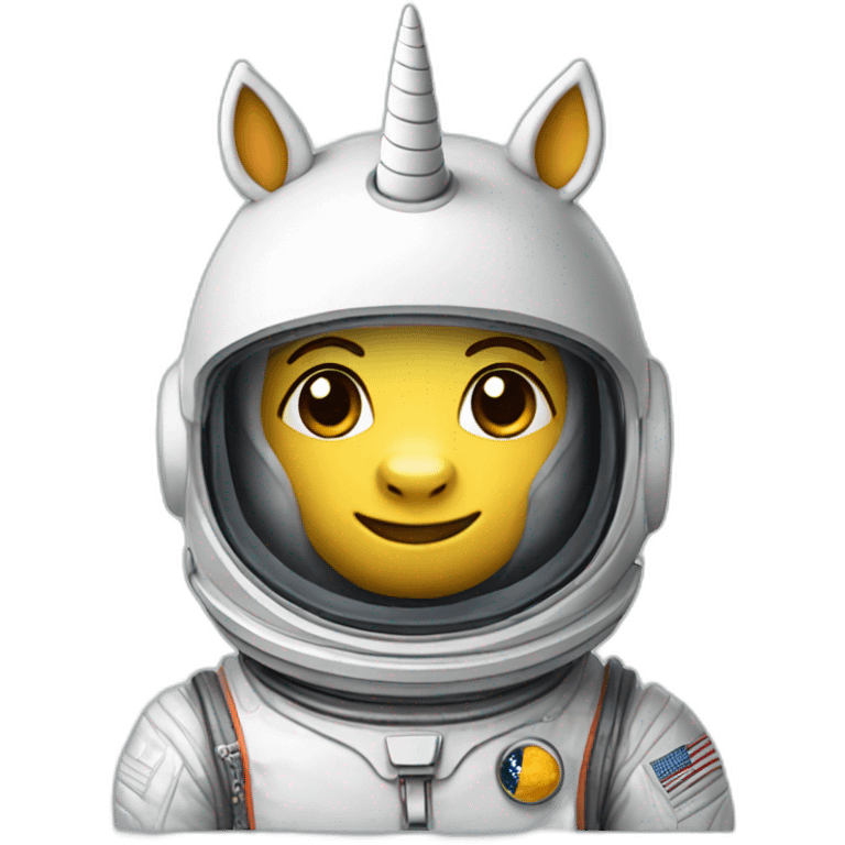 unicorn with astronaut suit emoji